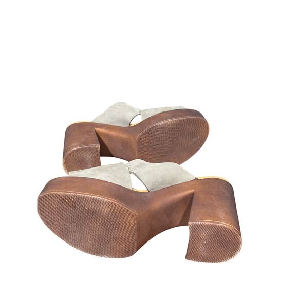 Donald Pliner Women's Yelena Nubuc Platform Sandals Olive size 7 - Picture 5 of 8